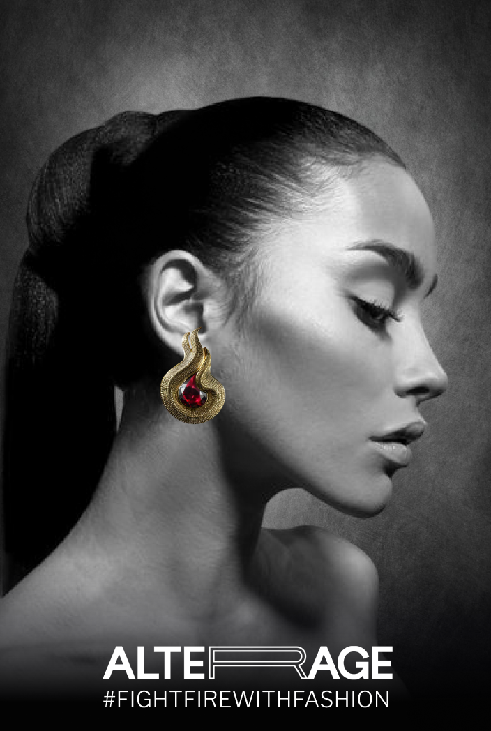 Digital Firedrop Earrings